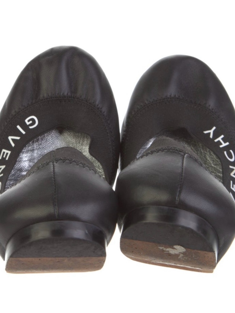 Givenchy Black Foldable Ballet Slip-On with White Logo - Picture 4 of 5